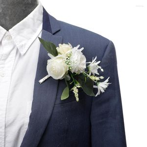 Decorative Flowers Western Style Wedding Bridal Wrist Flower Bridegroom Corsage Artificial Sen Bride Bridesmaid Decoration