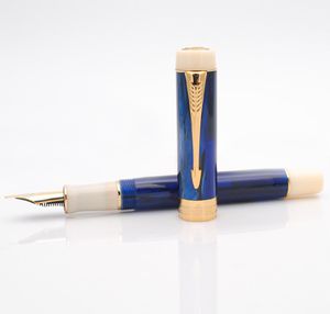 Pens 2022 Jinhao New Centennial 100 Fountain Pen with Arrow Clip Gp Golden Plated M Nib Resin Ink Pen Business Office Gift Pen