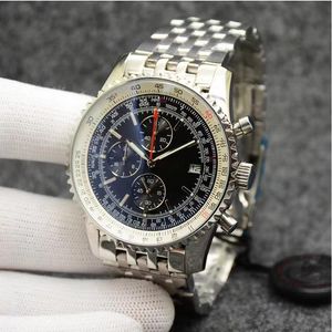 Orologio mens movement watches 44MM stainless steel chronograph WristWatch Super Luminous watcherproof watch Montre De Luxe