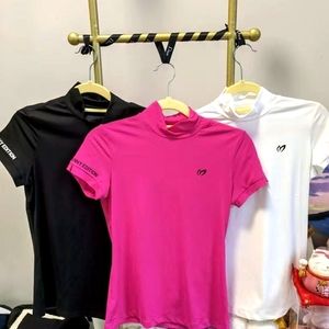 その他のスポーツ用品レディース半袖ゴルフTシャツ薄いストレッチ通気性快適な韓国ブランドアウトドアスポーツファッション230627