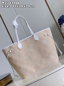 Bolsa tote designer bolsa média feminina bolsa de ombro à beira-mar ráfia bolsa nova marca bolsa de compras taiwan marca moda couro de vaca guarnição tecido bolsa mamãe