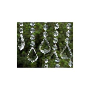 Juldekorationer Crystal Bead Garland Party Decor Kit - Clear Acrylic Wall Panels Tassels Diy Tree Sn Drape Drop Delive Dhbor