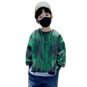 T-Shirts Kinder Sweatshirt Mode Brief Kleidung Großer Junge Langarm Lose Pullover Kleinkind Baumwolle Frühling Hoodie Tops 5 14 Jahre alt 230627