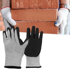 Knieschützer, 1 Paar, schnittfeste Nitril-Handschuhe, Fingerspitzen, verstärktes Stricken, bequeme Handschutzausrüstung, Anti-Schneiden