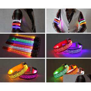 Party Decoration NightGlow LED ARMBAND - Reflekterande Sport Safety Light for Running Cycling Parties Drop Delivery Home Garden Festive DH9AK