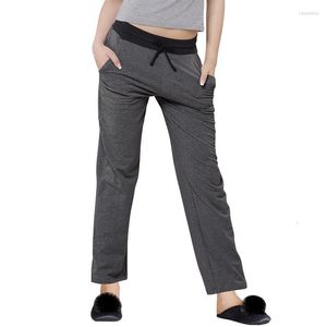 Damen-Nachtwäsche, Damen-Baumwoll-Schlafhose, Übergröße, Damen-Pyjama, Lounge-Hose, Zuhause, weich, elastische Taille, Kordelzug, lässig