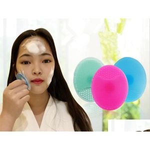 Dispositivos de cuidado facial Sile Escova de limpeza facial Almofada de lavagem Esfoliante Ferramenta para cravos Suave Limpeza profunda Xb1 Drop Delivery Health Bea Dhivc