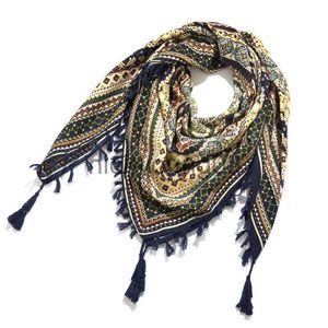 Bandanas boho chusterze botton kwadrat duży duży plażę bohemian szalik zima szaliki kobieta owinę retro kobiet 115cm faulard kwiatowy nowy x0628