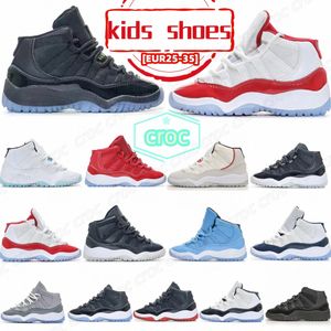 Cherry 11s kids shoes childrens cool grey Youth toddler Gamma Blue Concord trainers big boys girls legend blue bred sneakers WSer#