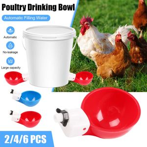 New Chicken Drinking Cup Automatic Drinker Chicken Feeder Plastic Poultry Waterer Drinking Water Feeder for Chicks Duck Goose Quail