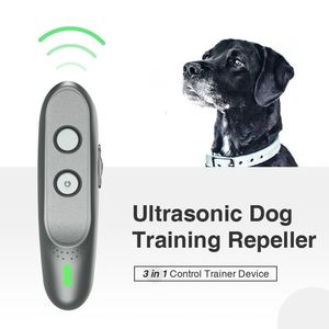 Dog Collars Leashes est Anti barking Stop Bark Collar Ultrasonic Training Repeller Dogs Pet Device 230628