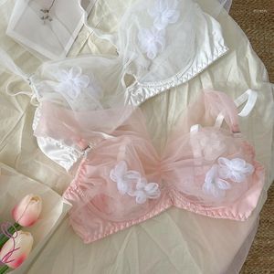 BRAS SETS SEXY MESH BH BRICS SET TON Sweet and Elegant Girl Underwear Bralette Large Size Women Summer Lingerie Panty
