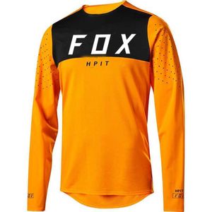 Camisetas masculinas Hpit Fox 2023 NOVA Camisa preta Motocross Ciclismo Off Road Dirt Bike Equitação ATV MTB DH Camisa masculina de corrida de manga comprida