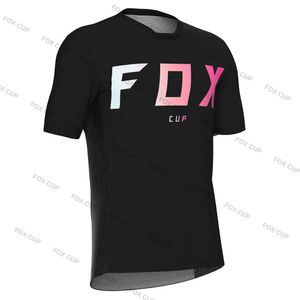 Herren-T-Shirts 2023 Herren-Downhill-Trikots Fox Cup Mountainbike MTB-Shirts Offroad DH Motorrad-Trikot Motocross Sportbekleidung Kleidung Bike Fit