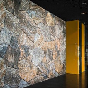 Tapety 3D Stone Stone Wall Po for Sali Salom Decor Mural Tape Papers