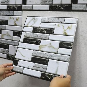 Painel de parede 3D 3D autoadesivo azulejo adesivo de parede para decoração de casa 3d adesivo de pvc capas para armário de cozinha papel de parede à prova d'água papel de parede do banheiro 230627