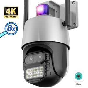 8MP 4K IP-kamera WiFi Security PTZ Camera 2.8+12mm Dual-Lens Outdoor Color Night Vision Surveillance CCTV Camera 8x Digital Zoom L230619