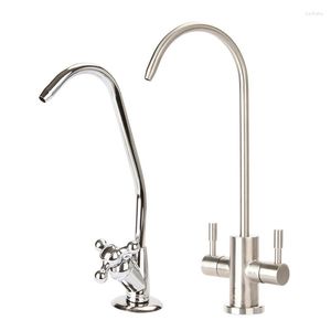 Kitchen Faucets Household Commercial 2 Points 304 Stainless Steel Water Purifier Faucet General Accessories Single Outlet Double