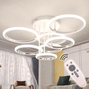 Luzes de teto Moderno Smart LED Controle Remoto Stepless Dimming Luminárias Lâmpada Iluminação Interna Para Sala De Jantar