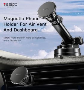 Yesido Mobile Magnet Stand Car Phone Holder Magnet Mount Stand GPS Telefon Mobil Sucker Support för iPhone 14 13 12 Pro Xiaomi