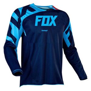 T-shirt da uomo 2023 mtb fox teleyi Moto Mountain Bike Team Downhill Jersey Offroad Bicicletta Locomotiva Camicia Cross Country Spexcel Cycling T99