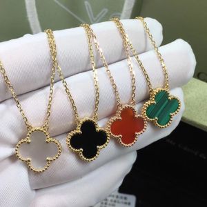 designer van cleef pulseira Clover Colares Pingentes Madrepérola Aço Inoxidável Banhado 18 K para Mulheres Menina Dia dos Namorados Dia das Mães Noivado Jóias-Presente