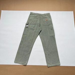 2024 Men's Pants Fashion Brand Carharrt Pants Washed To Make Old Overalls Knee Cloth Logging Pants Trousers 561