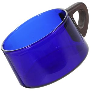 ディナーウェアは、ハンドル飲料を飲むマグカップ付きの大容量ウォーターカップスクエアガラスカップをセットします