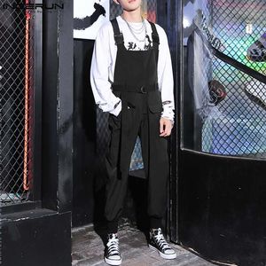 Men's Jeans 2023 Men Jumpsuits Patchwork Streetwear Sleeveless Pockets Loose Suspender Rompers Casual Overalls With Belt S5XL INCERUN 230628