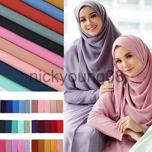 Bandane da donna Plain Bubble Chiffon Sciarpe Hijab di alta qualità Moda musulmana Avvolgere la testa Turbante Fascia Panno Scialle Islam Foulard x0628