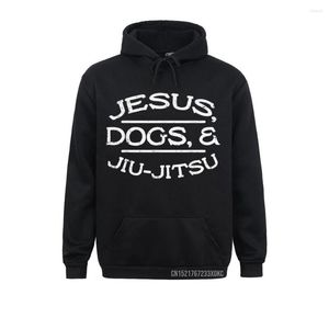 Herrtröjor Jesus Dogs Jiu Jitsu BJJ Sports Brasiliansk Martial Arts Gift Hoodie Mens Family Fall Sweatshirts Group Hoods