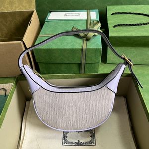 2024 Canvas Pags Classic Leather Designer Forctions for Ladies Hight Counder Bags Half-Moon على شكل متشابك مع حقيبة صغيرة متشابكة للنساء مع Box