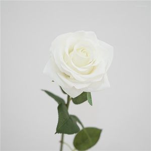 Kwiaty dekoracyjne dekoracja ślubna prawdziwa dotyk lateks fałszywy kwiat sztuczne gałęzie róży audytorium wewnętrzne i zewnętrzne symulacja wystroju