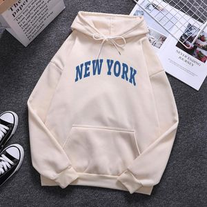 Moletons masculinos York Usa City Print Man Hip Hop O-neck Pullover Creative Fleece Clothing Casual Pocket Sweatshirt Mens Mangas Compridas