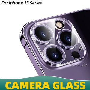 3D Tempered Glass Back Camera Lens Screen Film för iPhone 15 Pro Max 15 Plus Camera Protection Glass