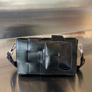 10A من أعلى مستوى النسخ المتماثل BV's Cassette Bag Bag Intreccio Cowwhide Knited 23cm Woman Counter Bag مع حقيبة سماعة رأس سحاب Lady Crossbody Bag VV016