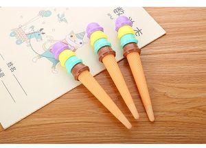 Pens 20 Pcs Creative Stationery Gel Pen Cute Student Needle Waterbased Paint Pen Cartoon Ice Cream Gel Pen Wholesale