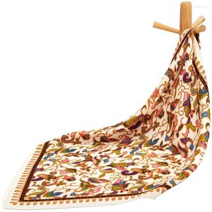 Lenços lenços de seda pura bandana feminino lenço de cabelo feminino lenço de lenço natural feminino natural de bandana floral quadrado para terno masculino