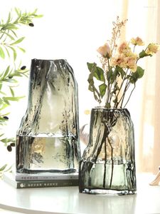 Wazony lekki luksusowy szklany salon stół jadalny wodny układ kwiatowy suchy wazon ozdoby miniatury