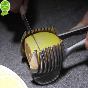 New Aluminum Alloy Kitchen Handheld Orange Lemon Slicer Tomato Cutting Clip Fruit Slicer Onion Slicer Kitchen Item