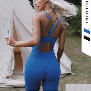 Camicette da donna Camicie 2022 Body da yoga attillato sexy color pesca Asciugatura rapida Esercizio fitness Beautif Back Air Suit Donna Drop Deli Dhqug