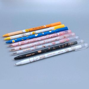 Pens 60 pcs/lot Cartoon Animal Fruit Gel Pen Cute 0.5mm Black ink Signature Pens Promotional Gift Stationery School Supplies