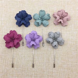 ブローチファッションジュエリーブローチ5pcs/lot女性用の花の手作りラペルピンスーツモダンコサージュ