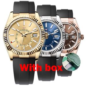 Męskie zegarek automatyczne zegarki mechaniczne Pełne stali nierdzewne Swim Sapphire Luminous Designer Watches Business Casual Montre de Luxe Sky Dhgate