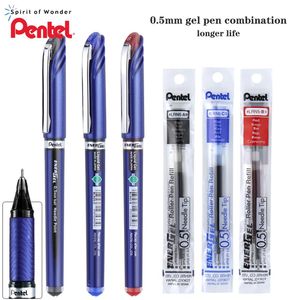 Pennor Japan Pentel QuickDrying Gel Pen Set Bln25 Halfneedle Straight Liquid Water Pen 0.5mm Signature Pen Largecapacity Stationery