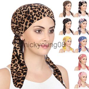 Bandane 2021 Nuova sciarpa per la testa avvolgente in cotone tinta unita elastica Cappelli cuffia con turbante musulmano per donna Cappello interno Hijab cappelli turbanti femminili x0628