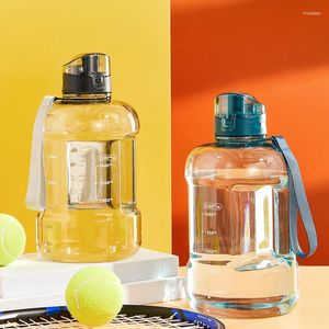 Water Bottles Sport Bottle With Straw Reusable Fitness Sports Cup Leakproof Large-capacity Outdoors Travel Kettle 1500ML / 2300ML