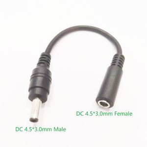 스트레이트 DC 4.5x3.0mm 남성-여성 플러그 전원 어댑터 커넥터 케이블 약 15CM / 10pcs