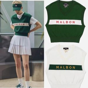 Другие спортивные товары корейская одежда для гольфа женская летняя вязаная модная безрукавка с V-образным вырезом большой размер трикотаж роскошная одежда 230627