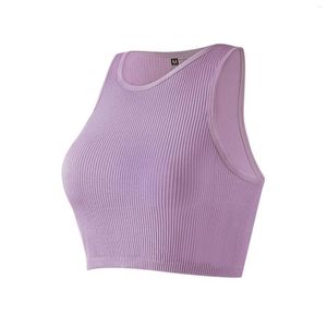 Camisoles Tanks Spaghetti Tops für Frauen Crop Damen 1 Stück Tank gerippt nahtlos Workout ärmellos BH Top Pack dünner Träger